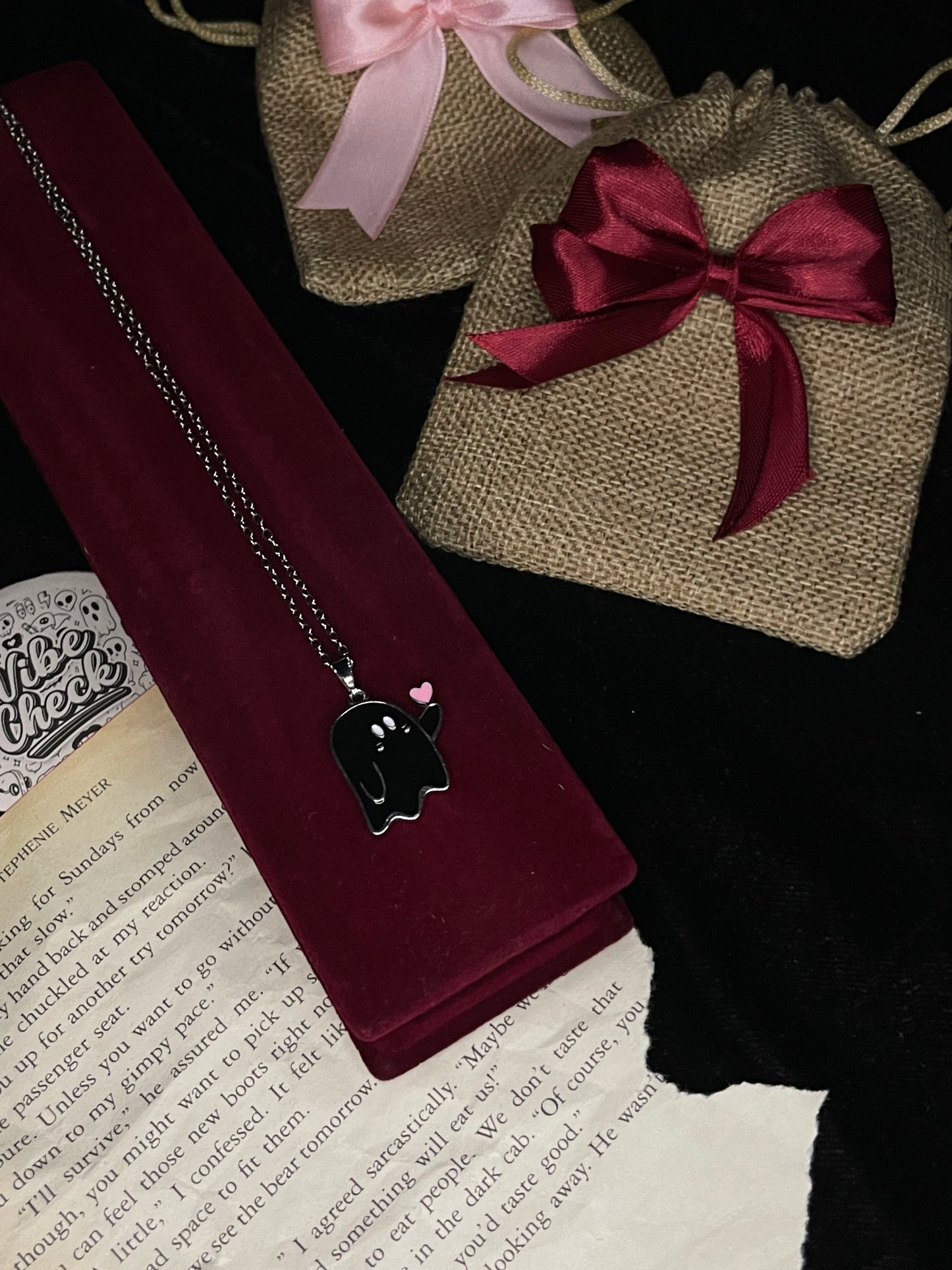 Little Boo Of Love (Black Ghost) Pendant