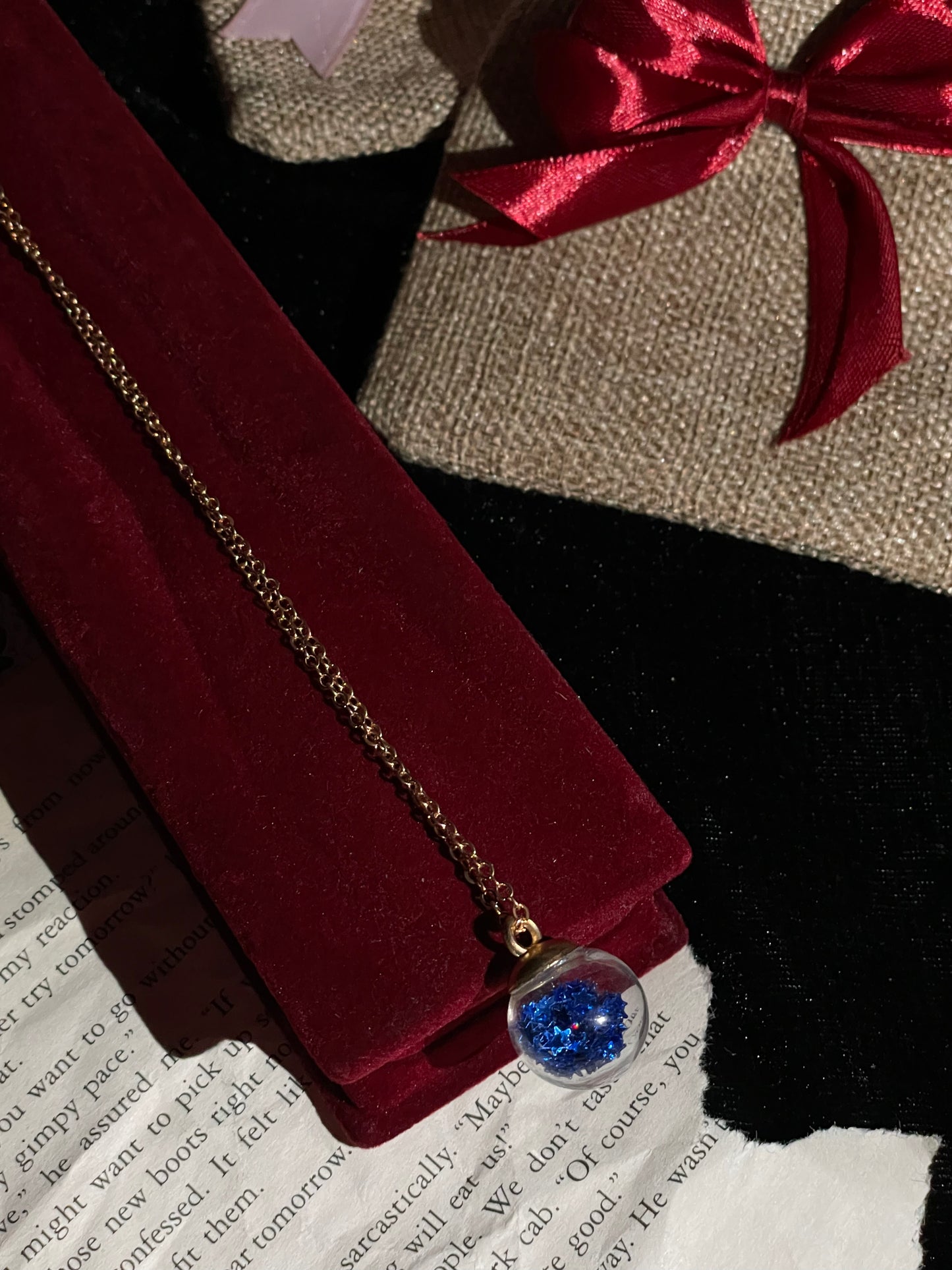 Stardust Globe Pendant (Blue)