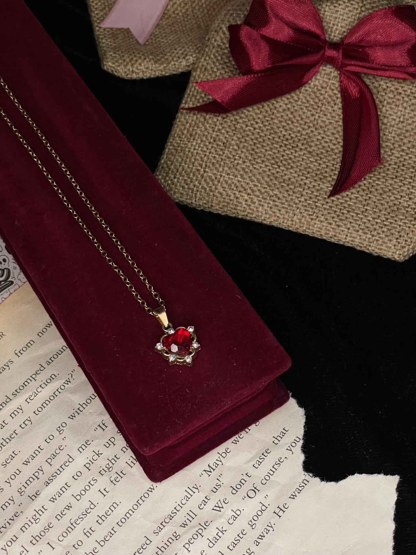 Ruby Heart Necklace