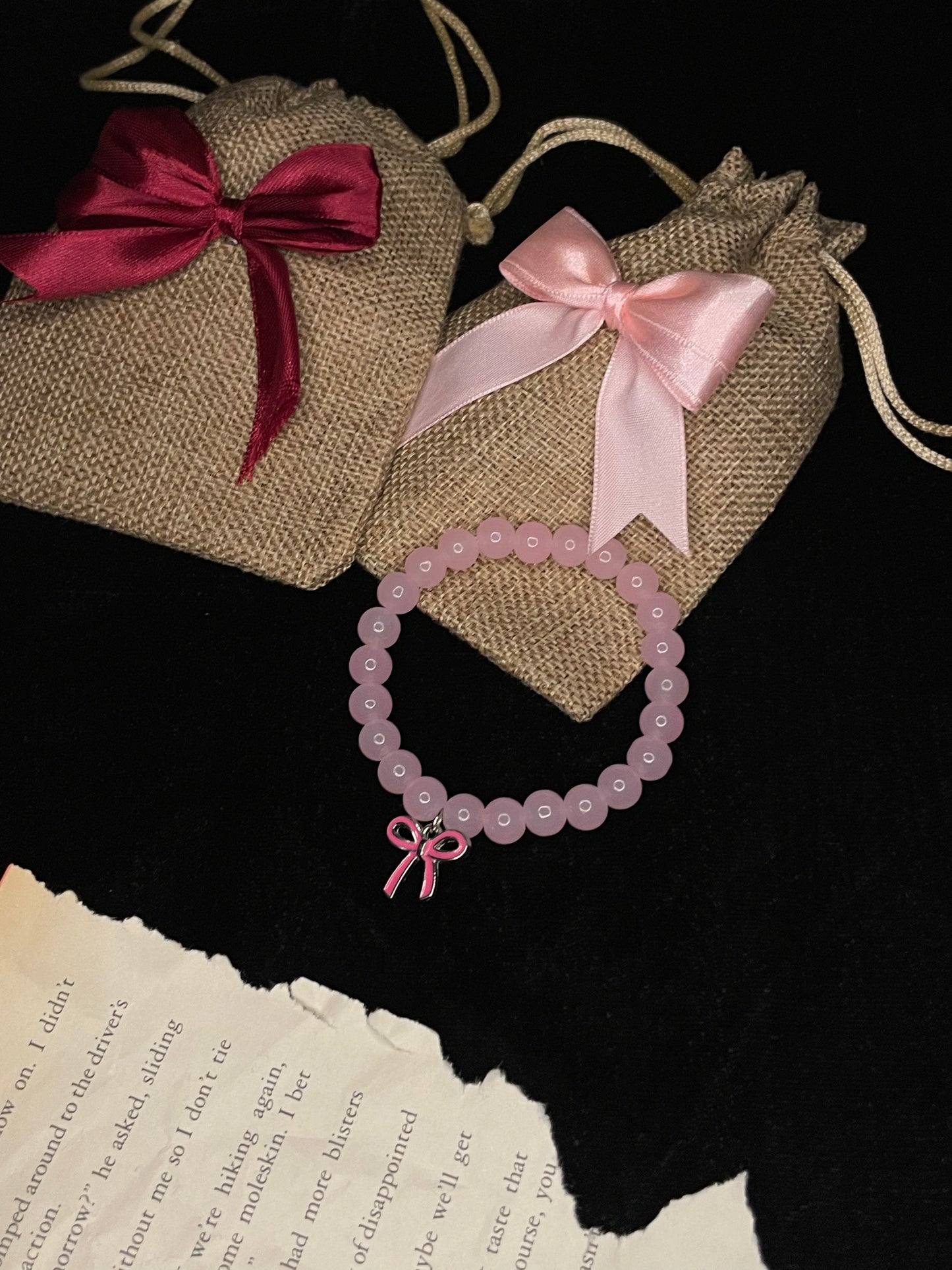Pink Bow Bracelet