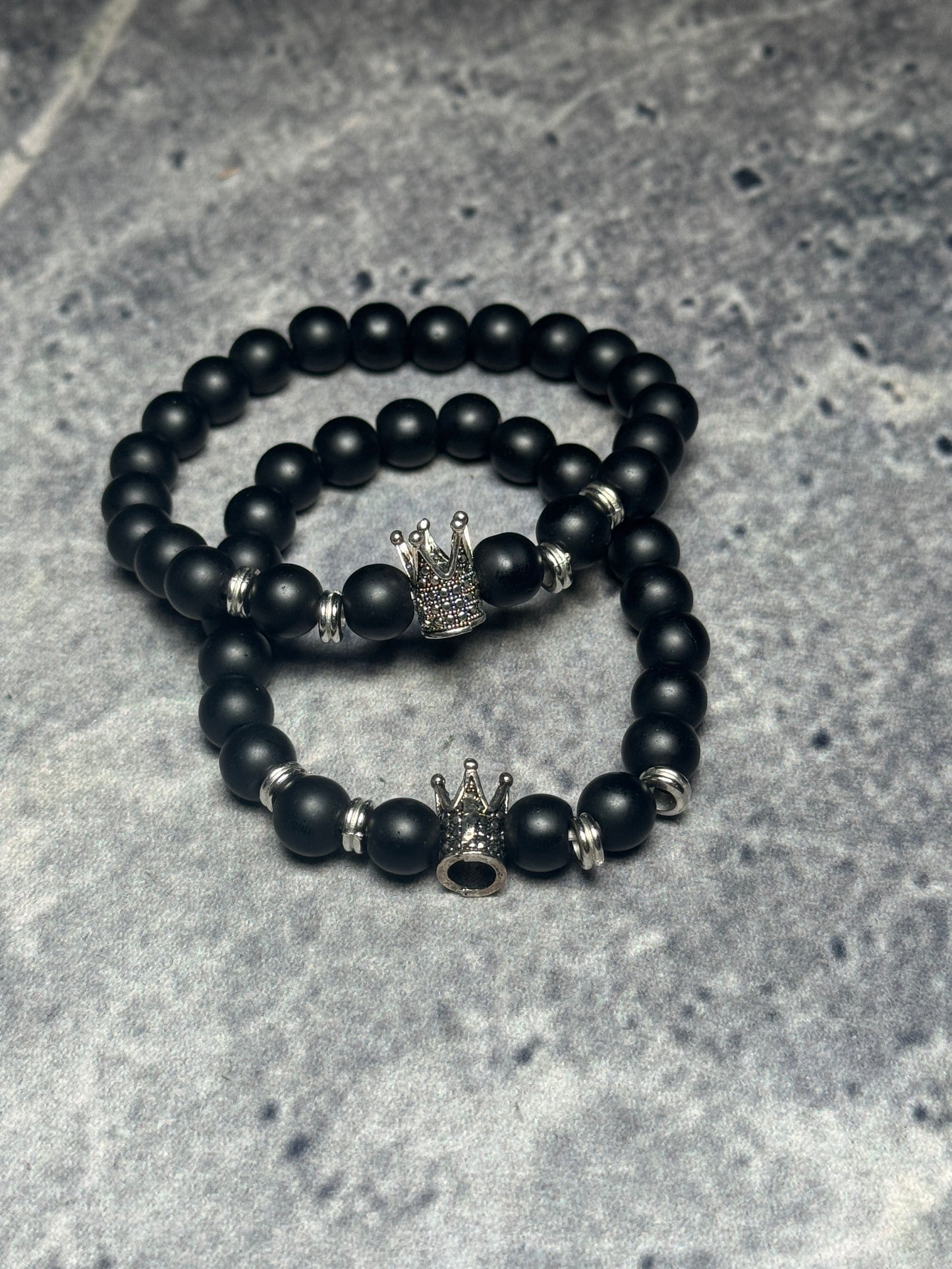 Onyx Majesty Crown Bracelet