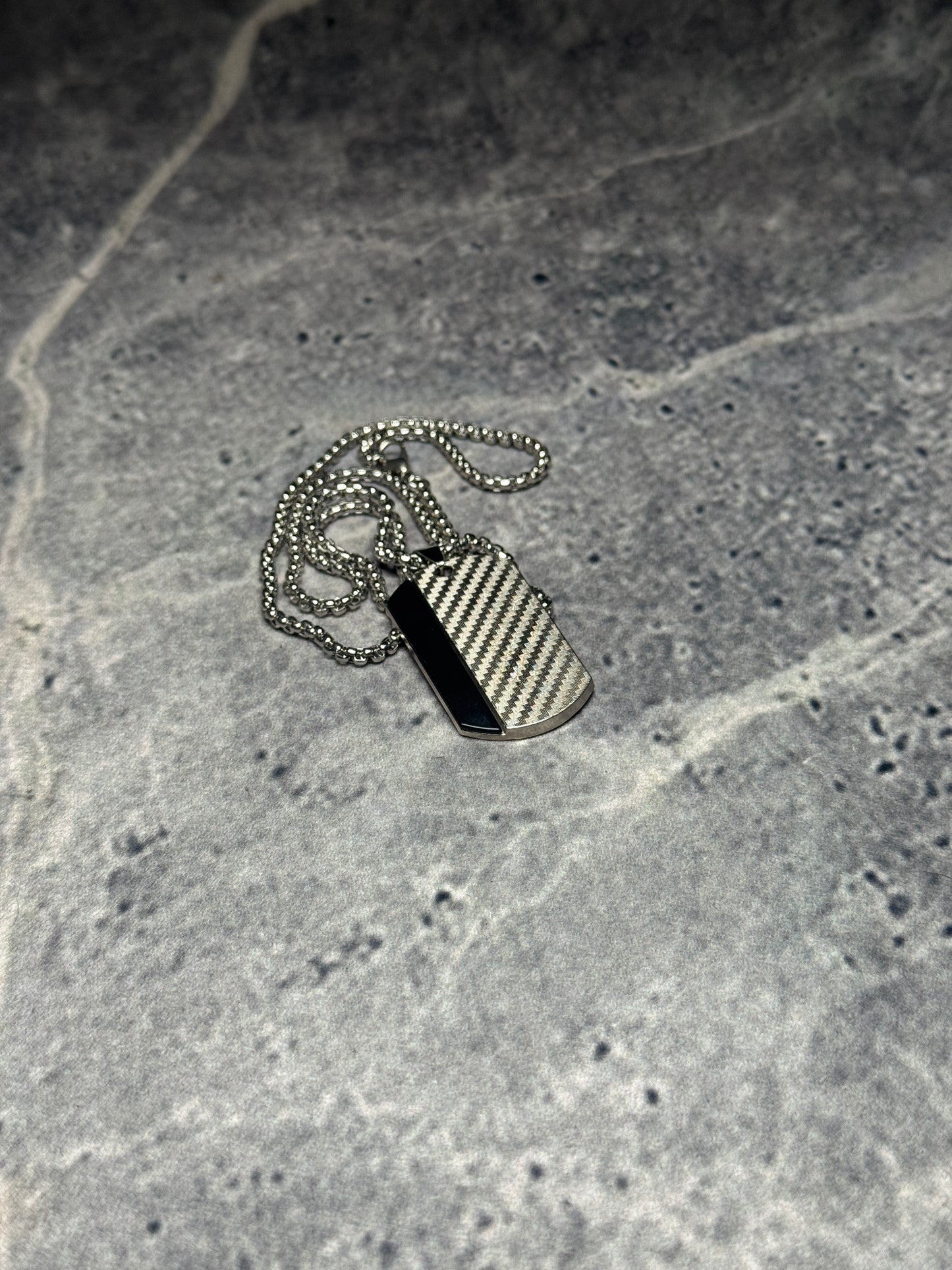 Vanguard Carbon Textured Pendant