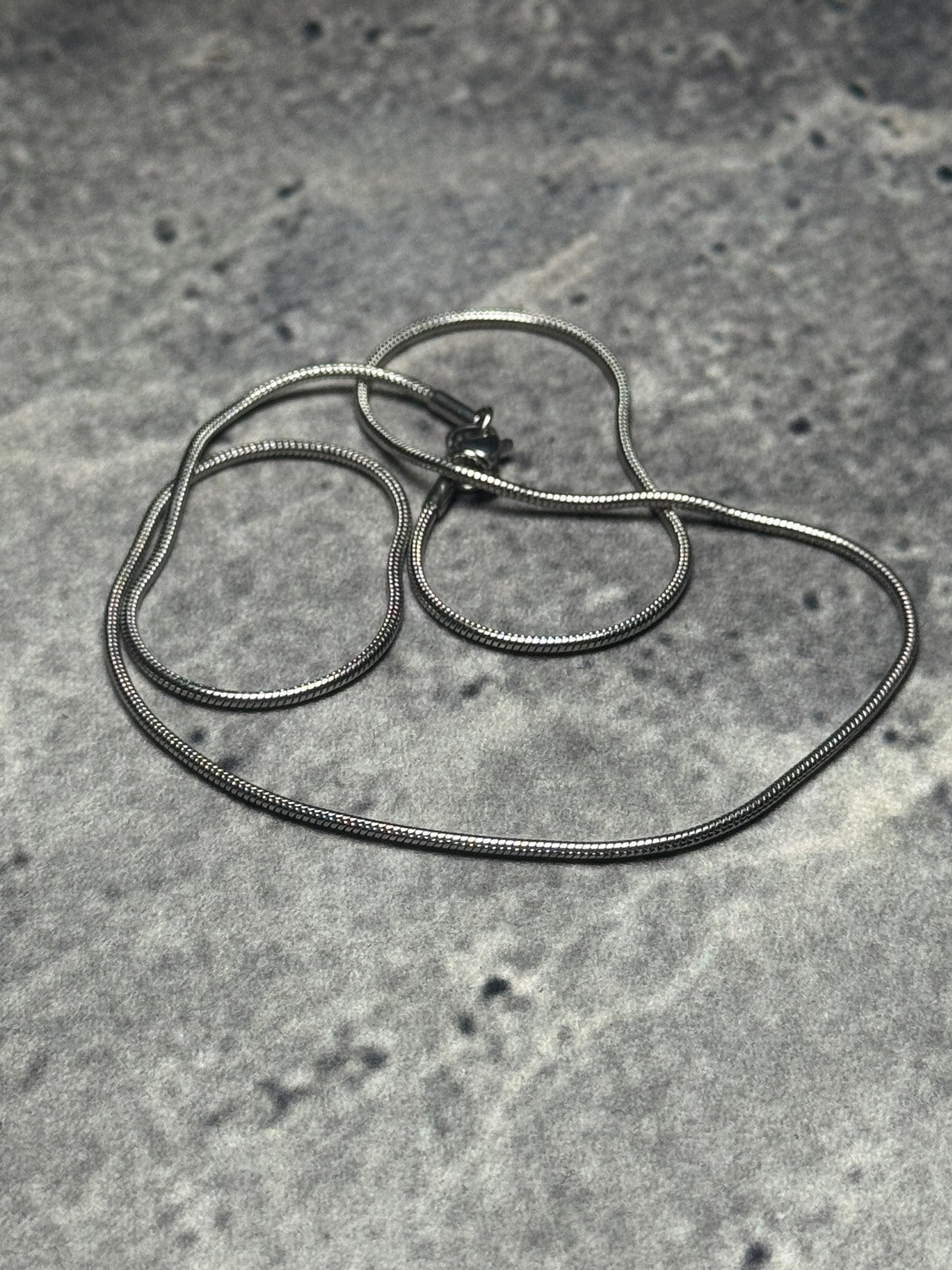 2mm Silver-Tone Snake Chain Necklace