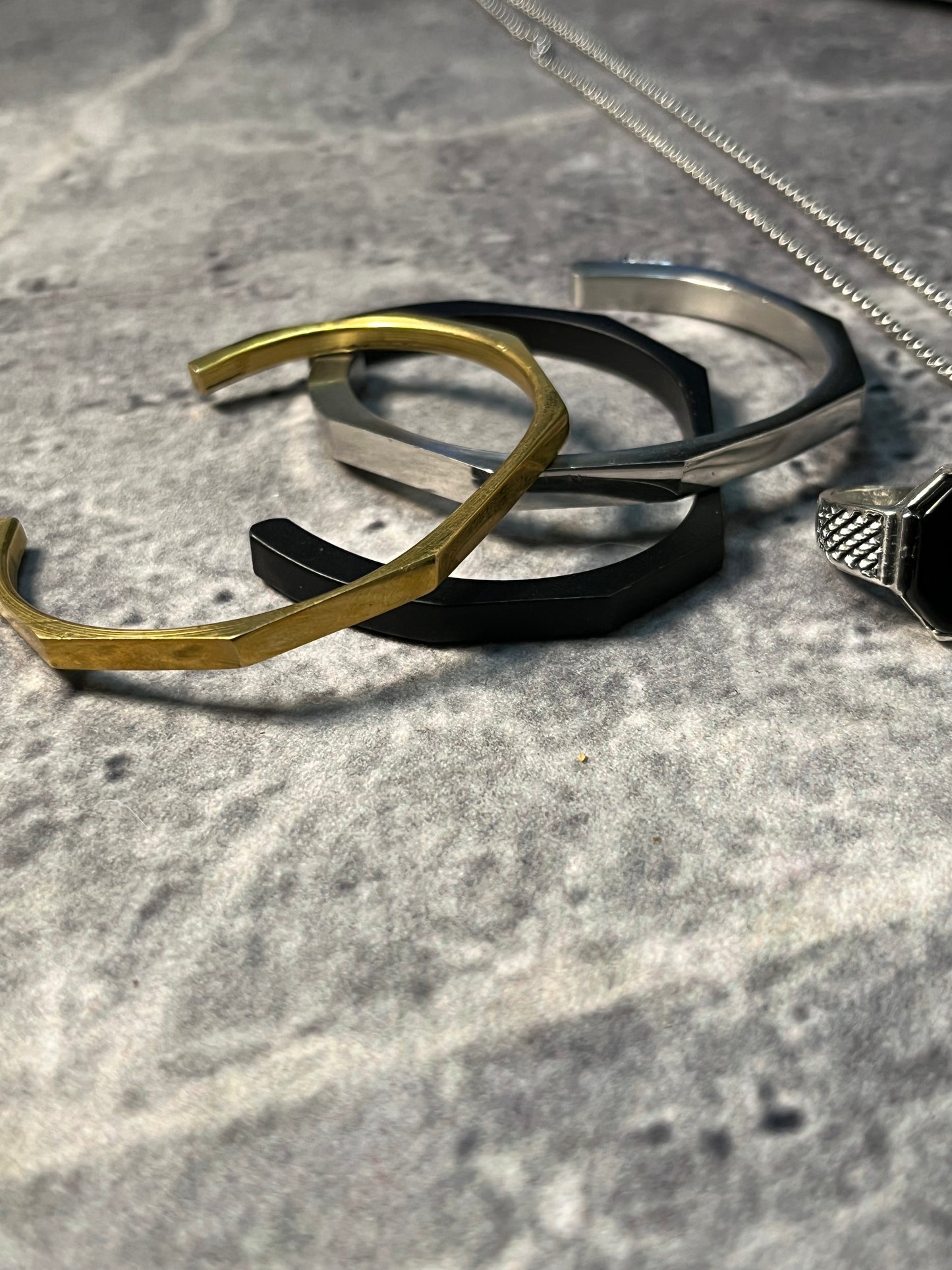 Bundle Deal | Hex Bangle + Midnight Pendant + (FREE Ring)