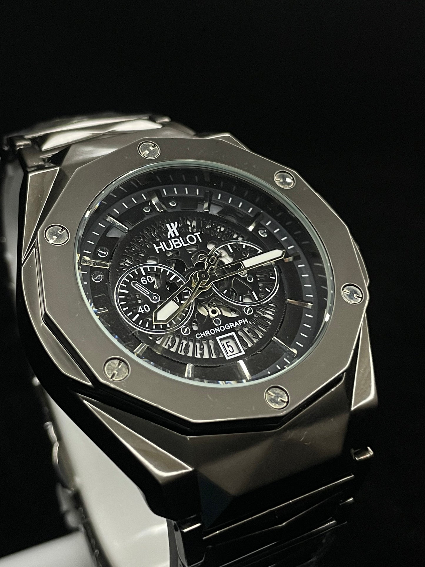 Hublot Skeleton Chronograph – Titanium Black Bracelet