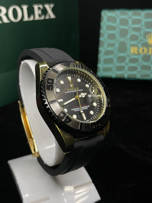 Rolex Yacht-Master 40 with Black Dial and Oysterflex Strap