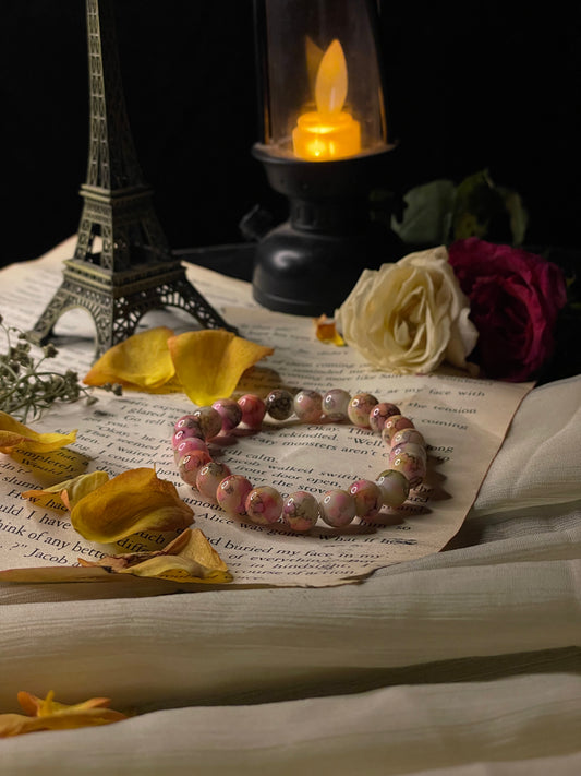 Pink and White Jasper Bracelet