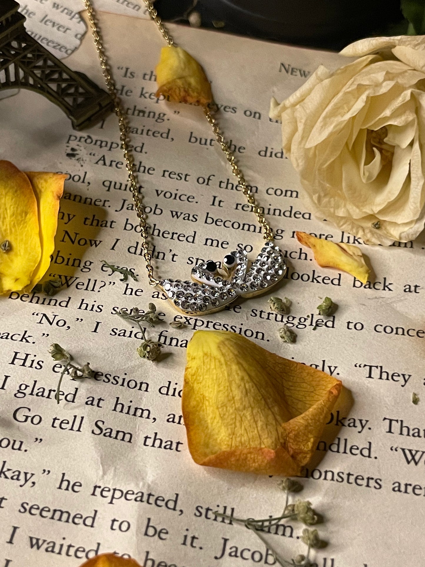 Crystal Swan Pendant