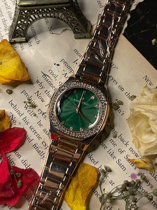 Audemars Piguet (Green Dial Rose Gold strap)