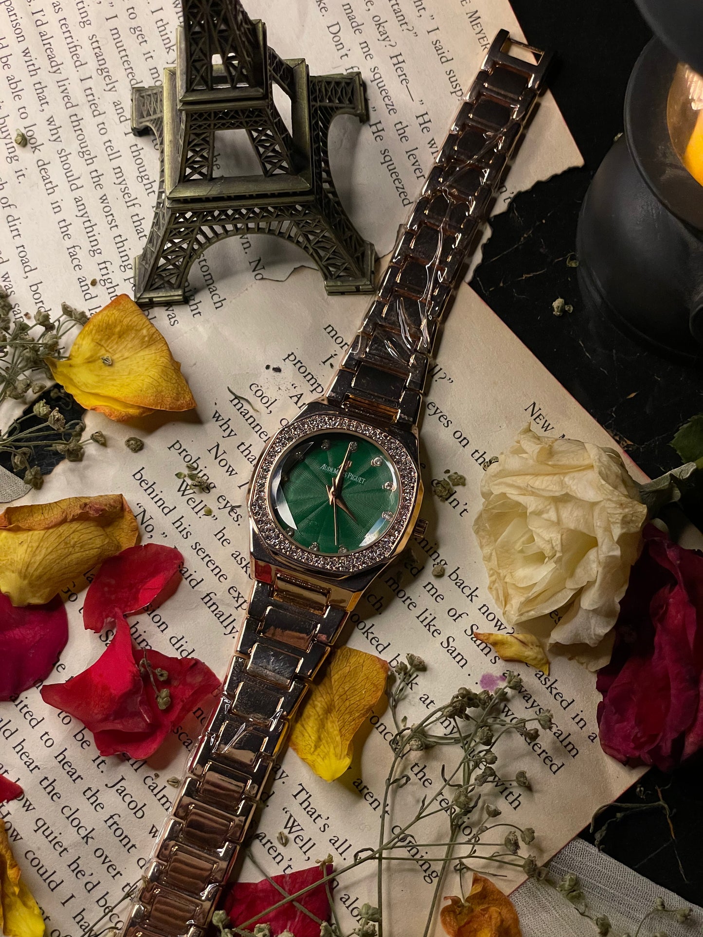 Audemars Piguet (Green Dial Rose Gold strap)