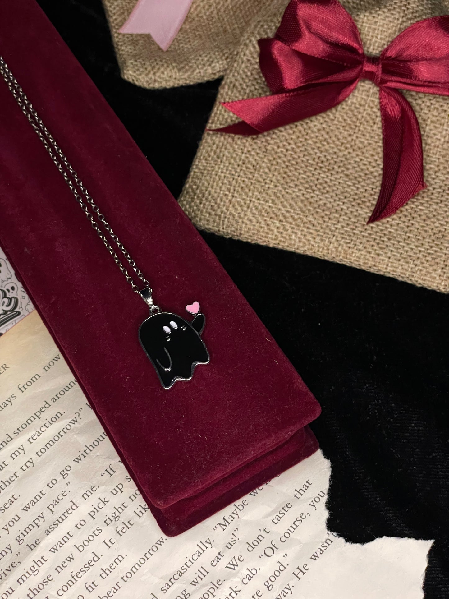 Little Boo Of Love (Black Ghost) Pendant