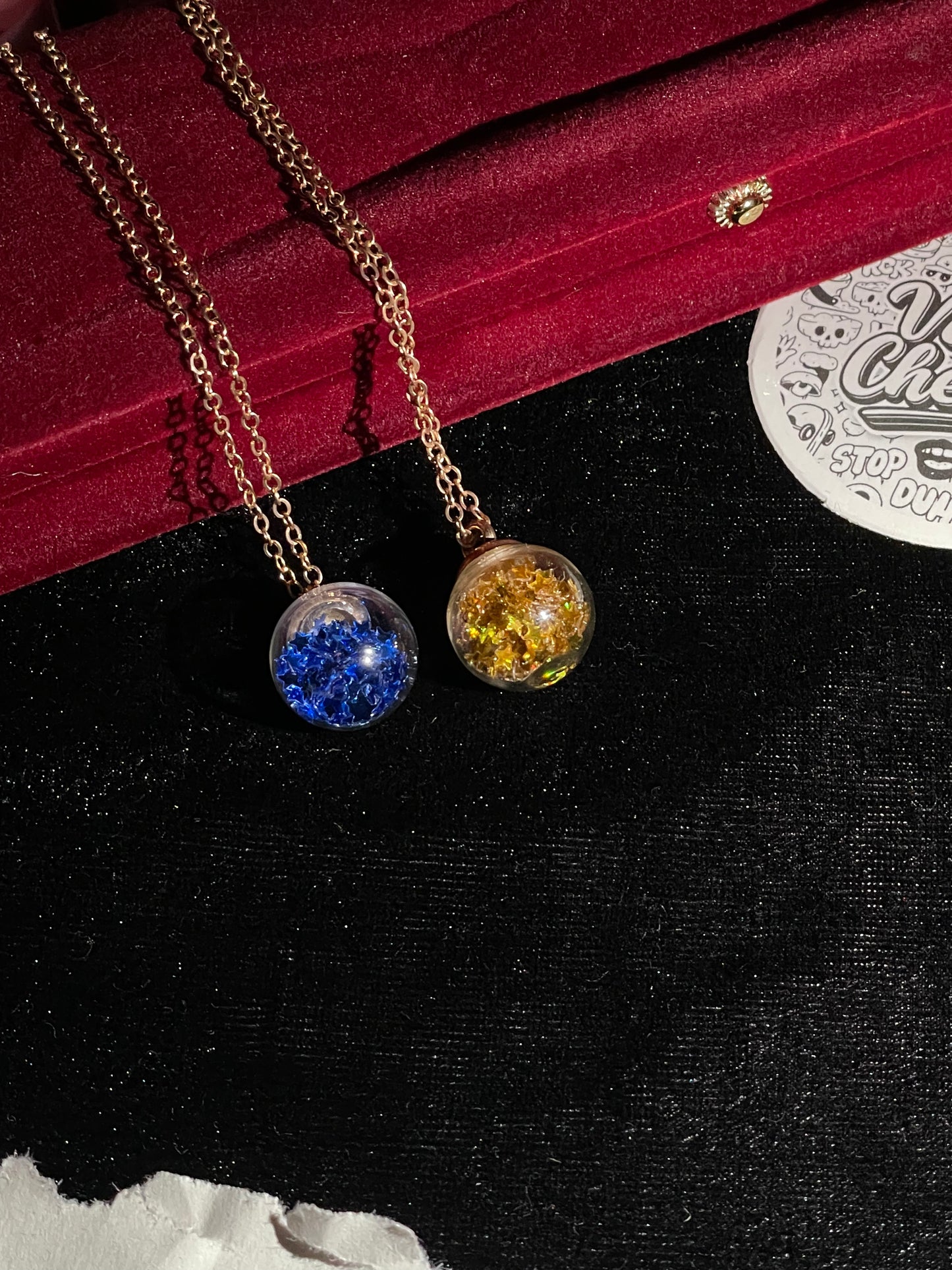 Pack Of 2 Stardust Globe Pendant
