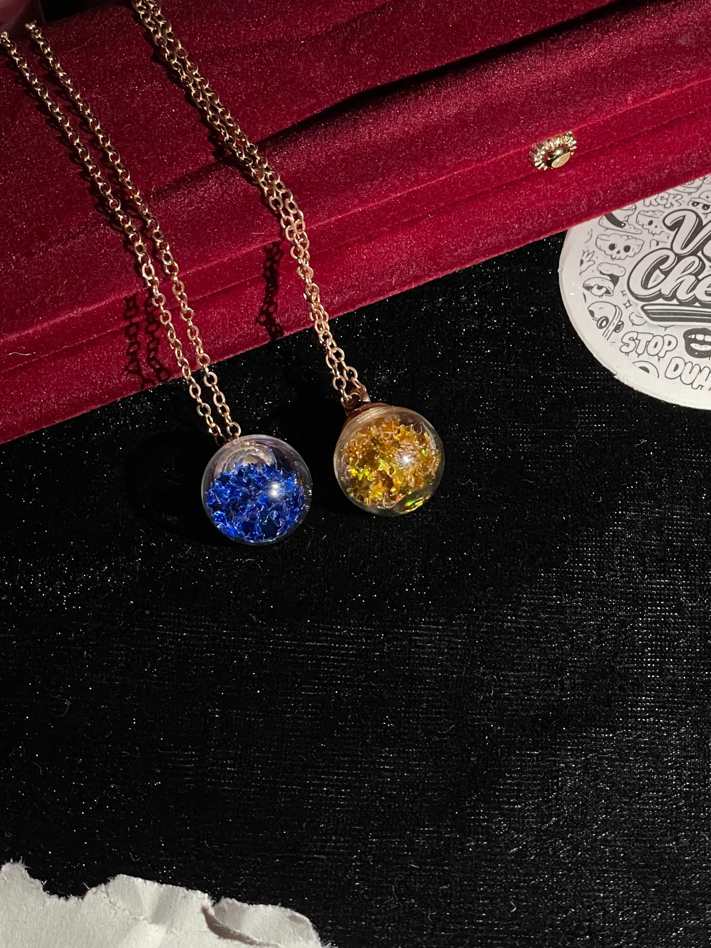 Pack Of 2 Stardust Globe Pendant