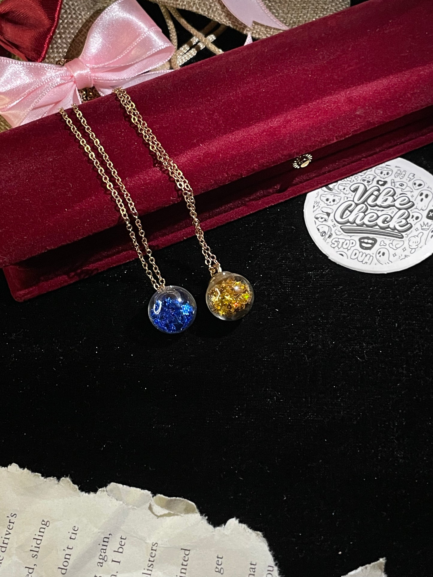 Pack Of 2 Stardust Globe Pendant