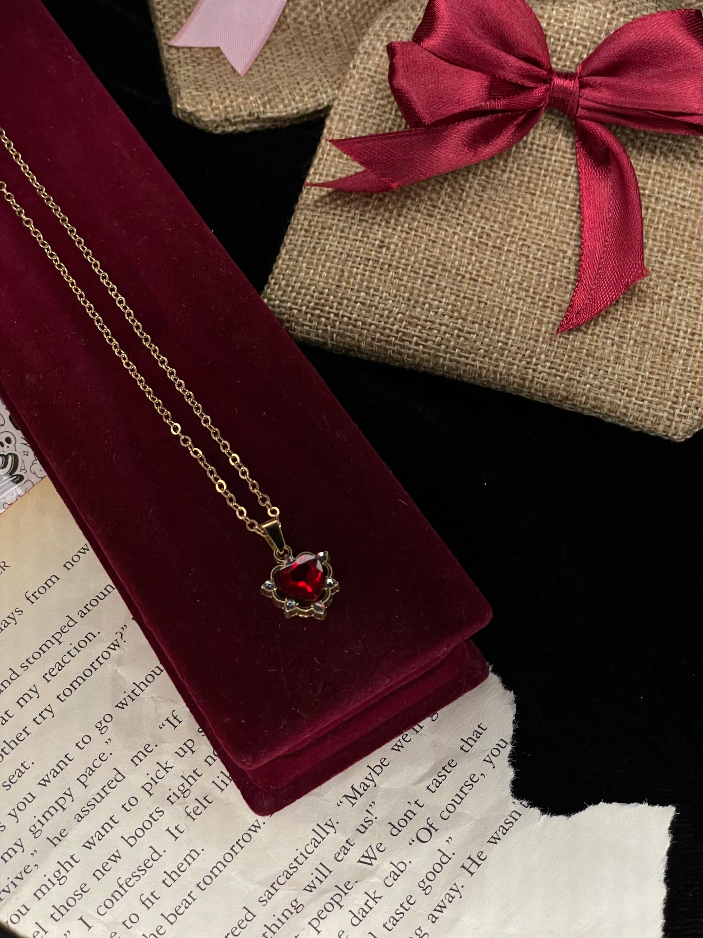 Ruby Heart Necklace