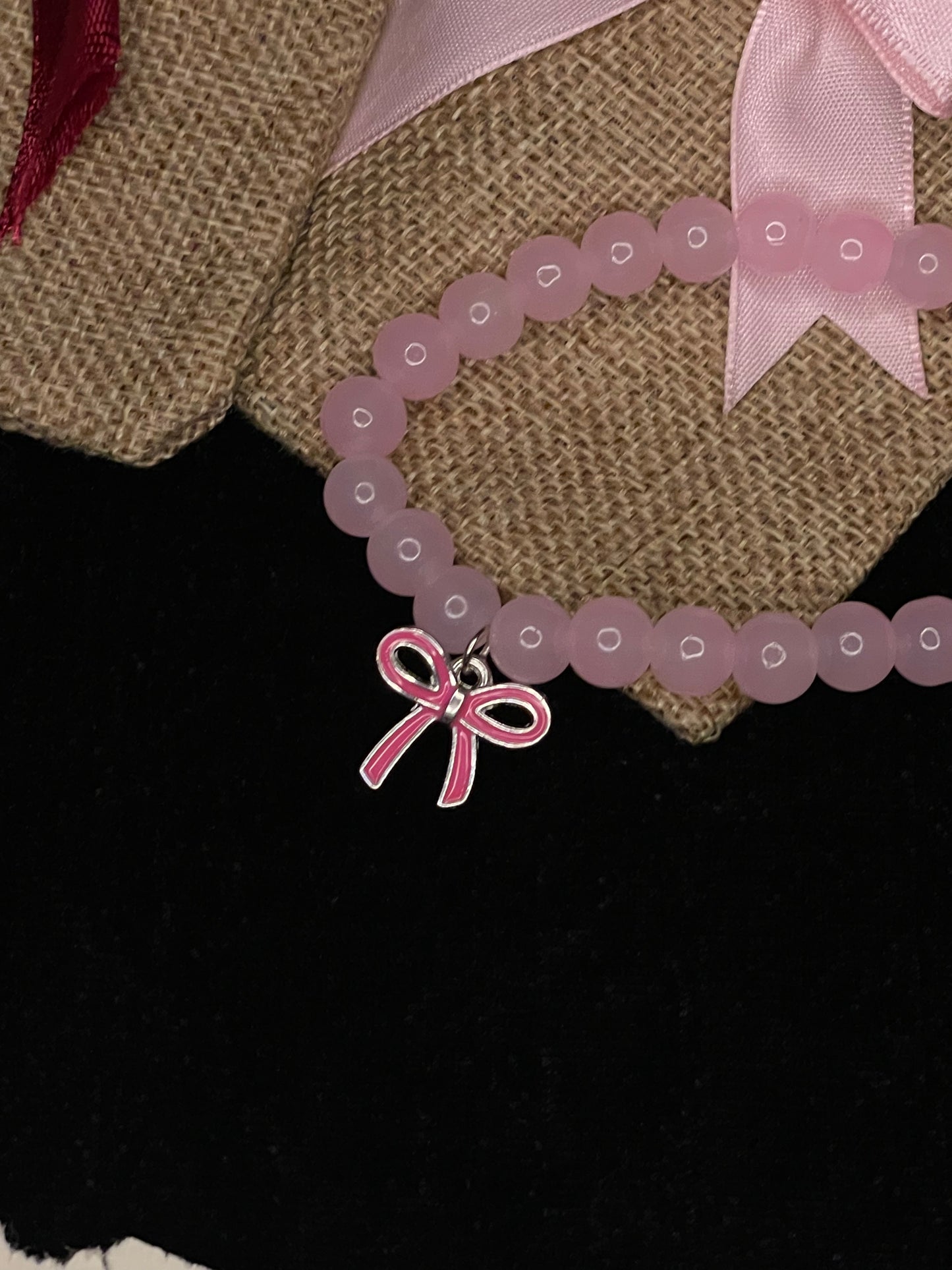 Pink Bow Bracelet