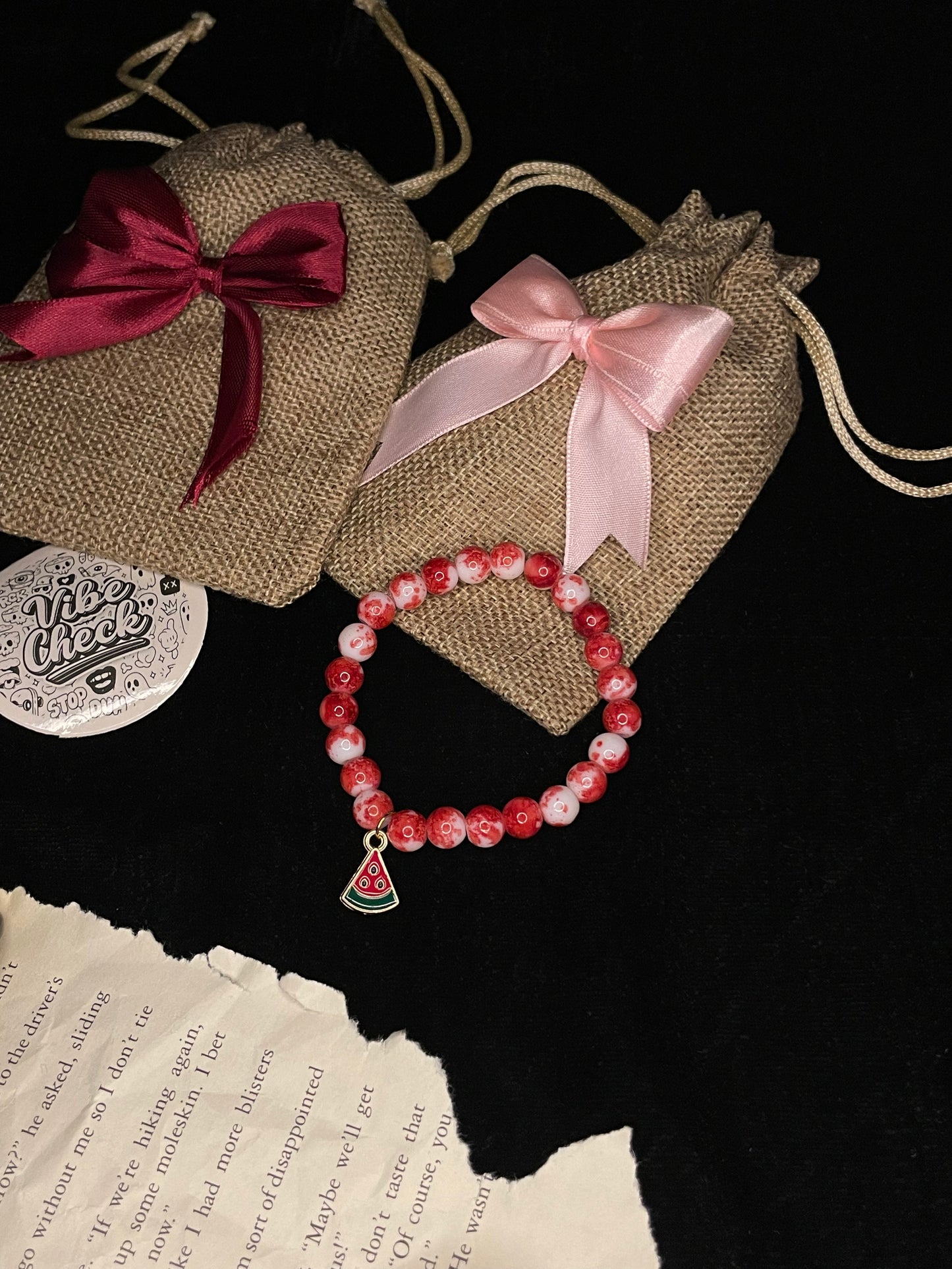 Watermelon Gem Bracelet