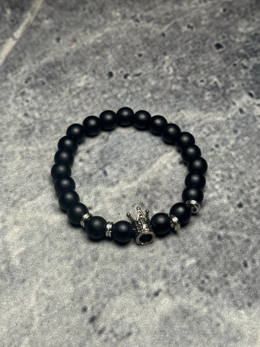 Onyx Majesty Crown Bracelet