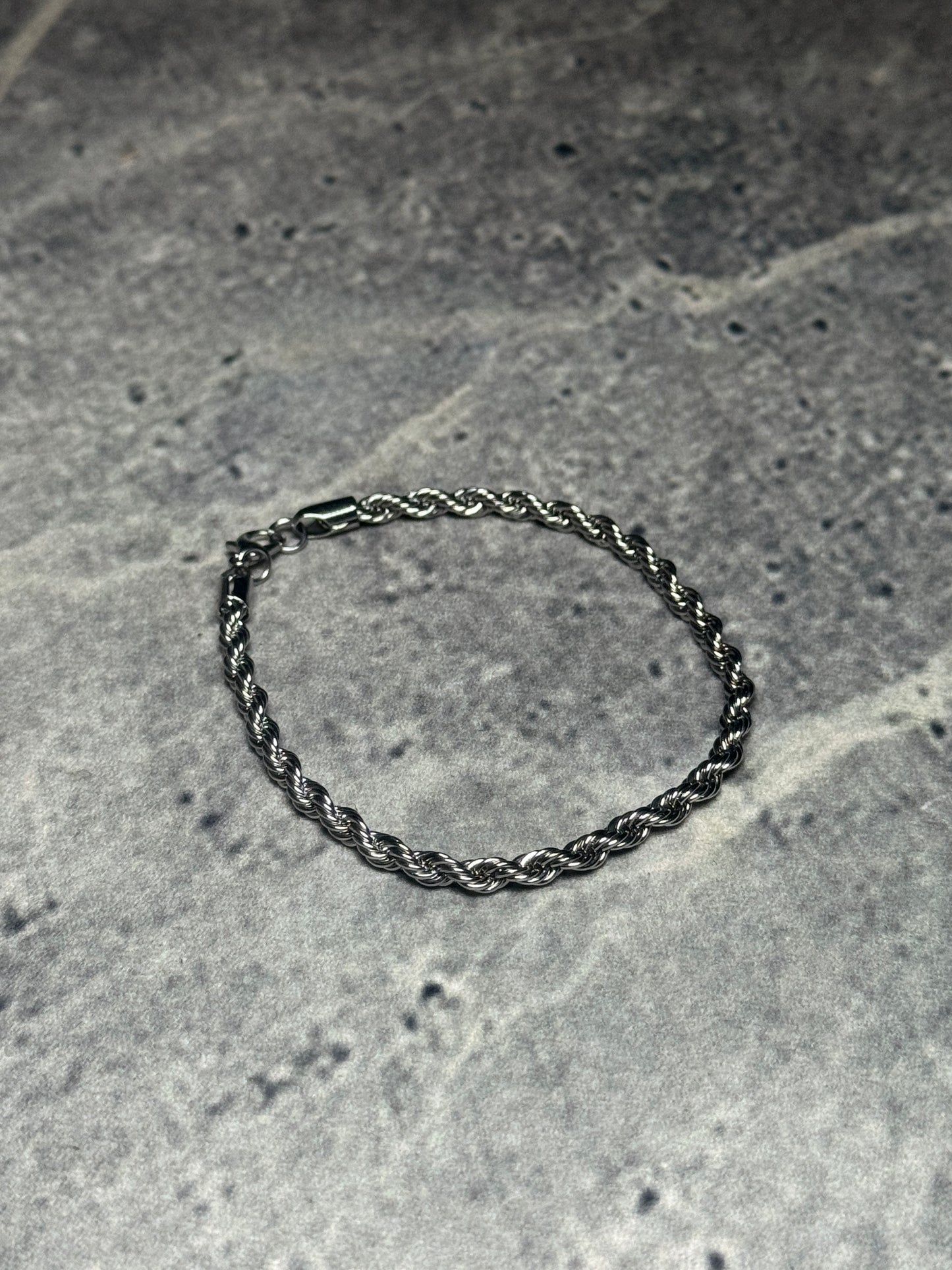 Double-Row Silver Franco Bracelet