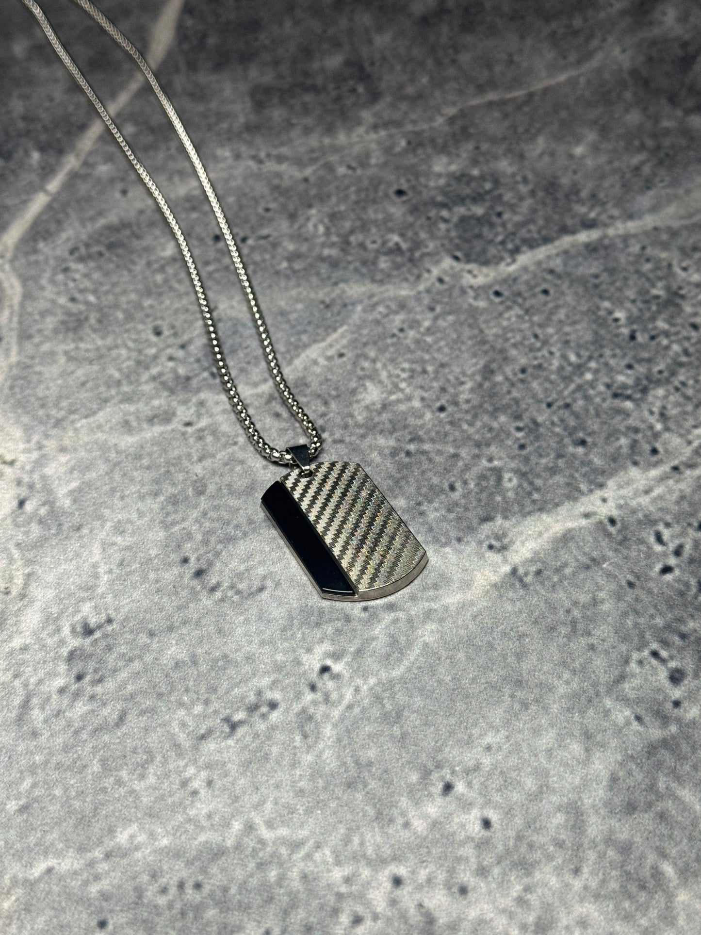 Vanguard Carbon Textured Pendant