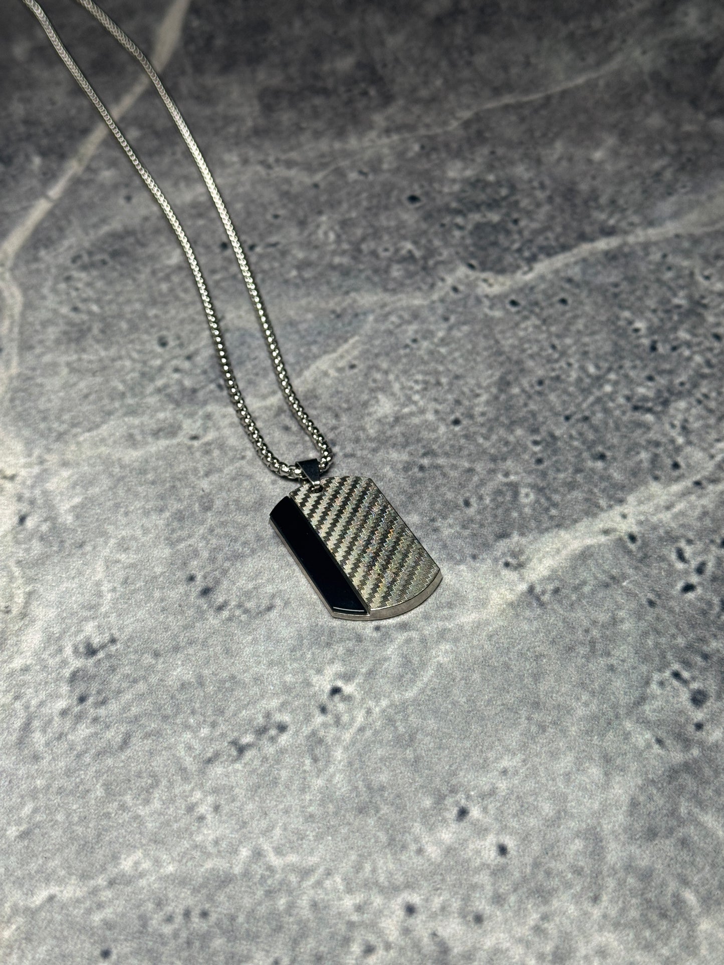 Vanguard Carbon Textured Pendant