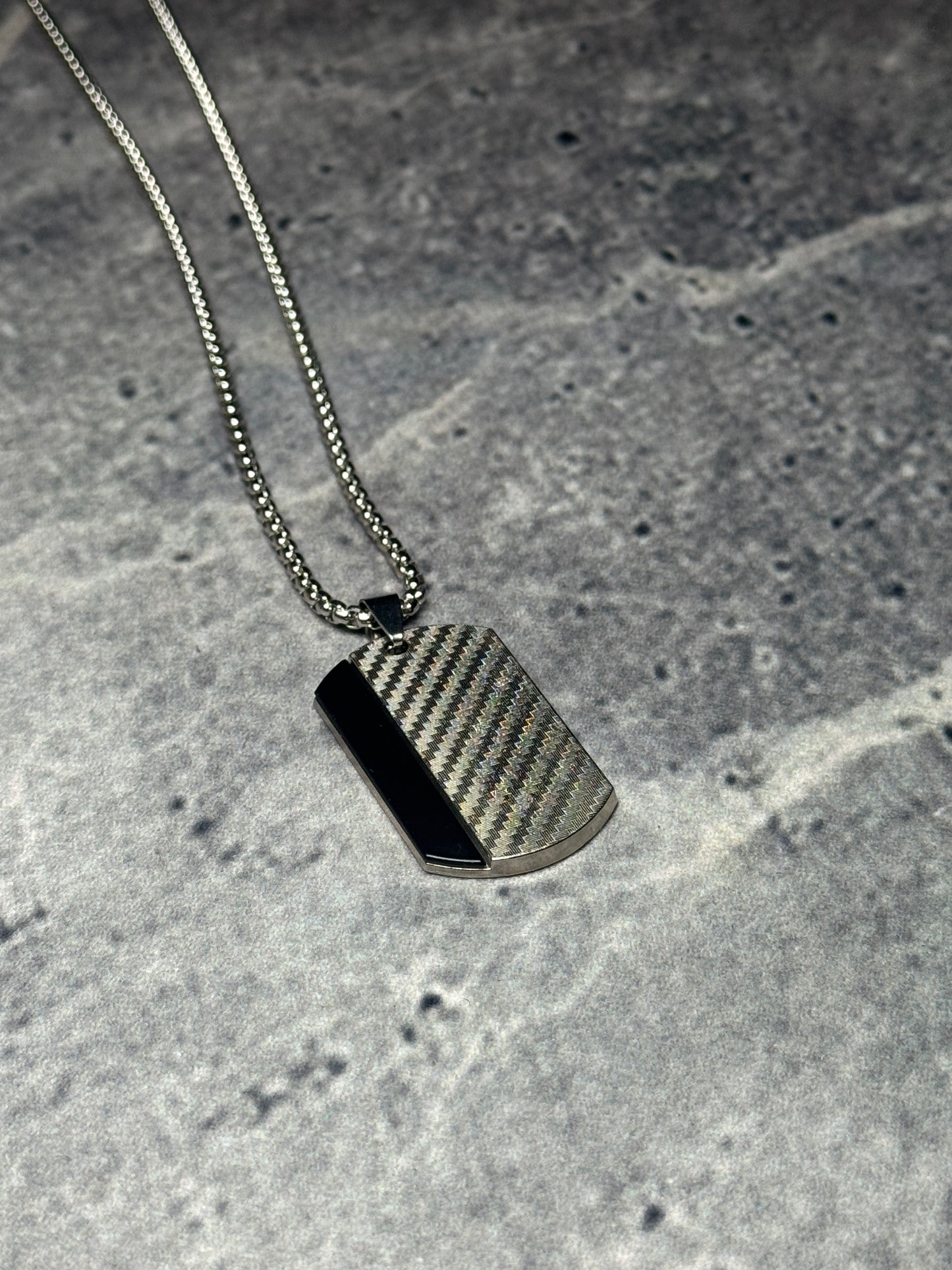 Vanguard Carbon Textured Pendant