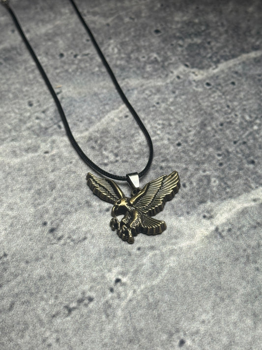 Eagle Spirit Bronze Freedom Pendant Necklace