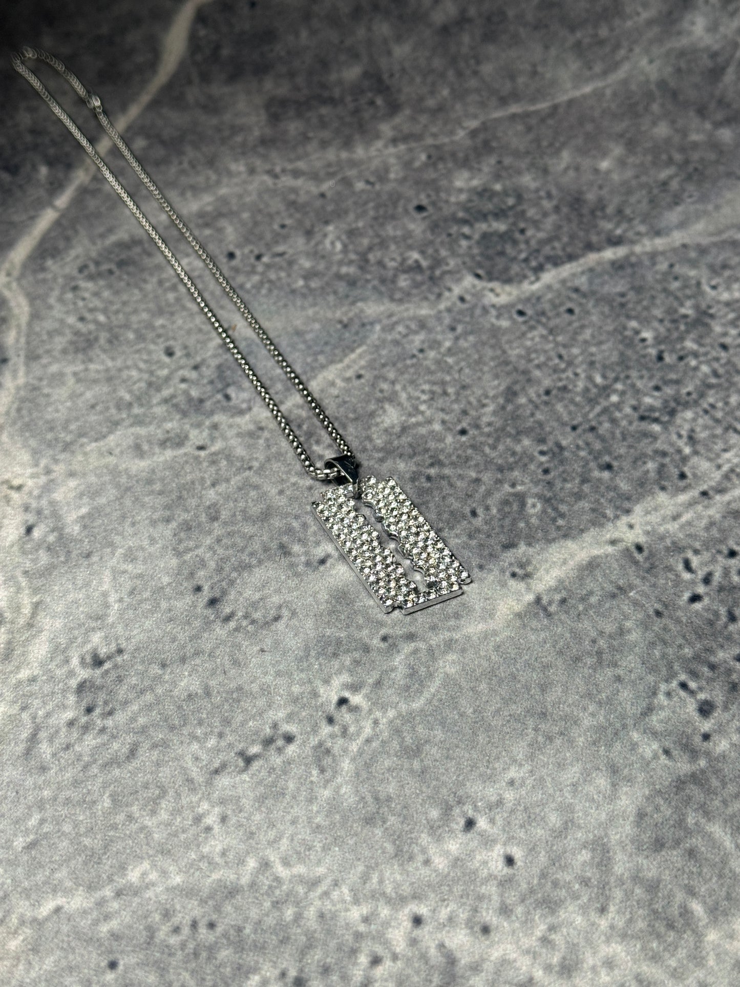 Iced-Out Blade Pendant