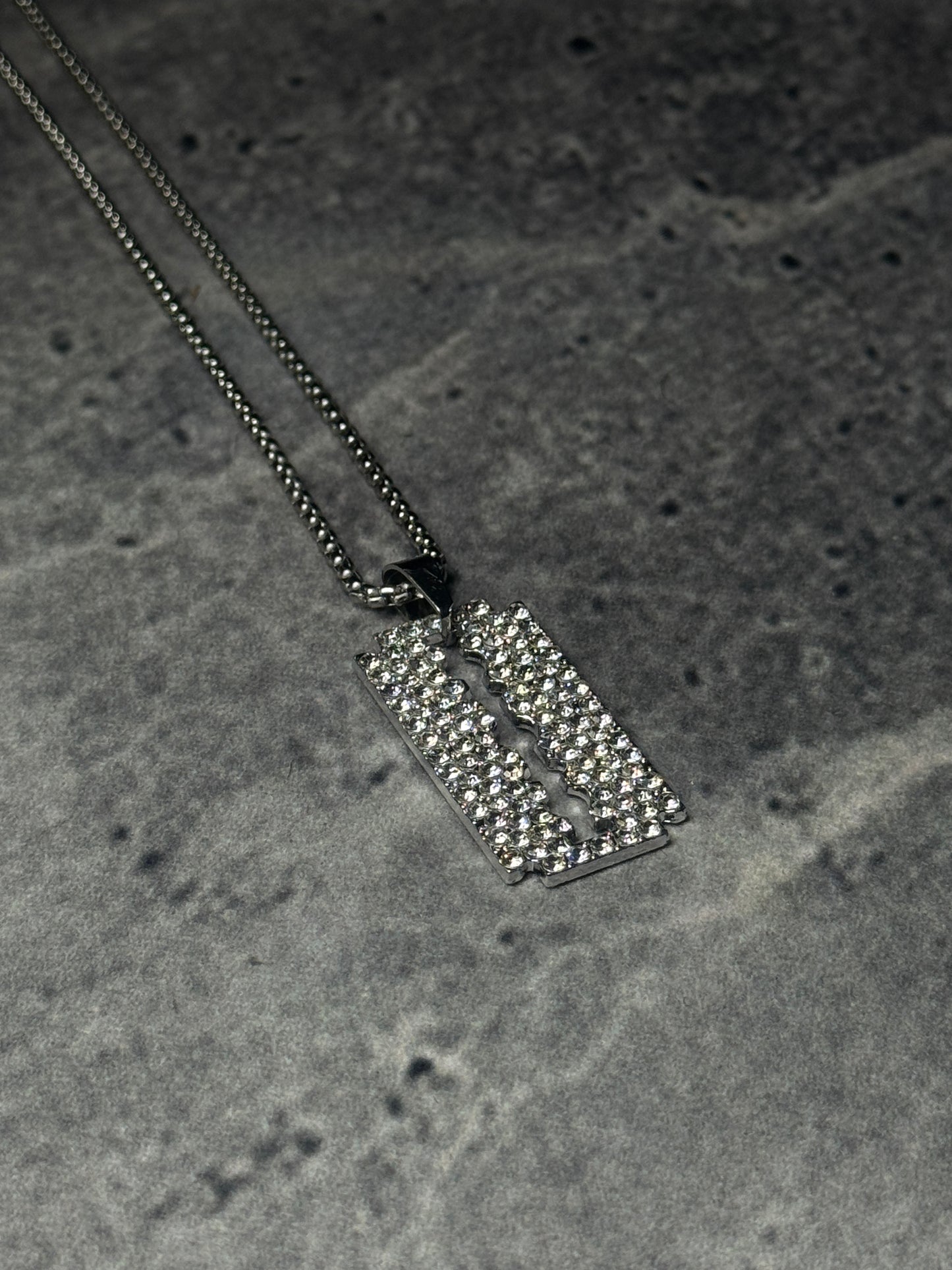 Iced-Out Blade Pendant