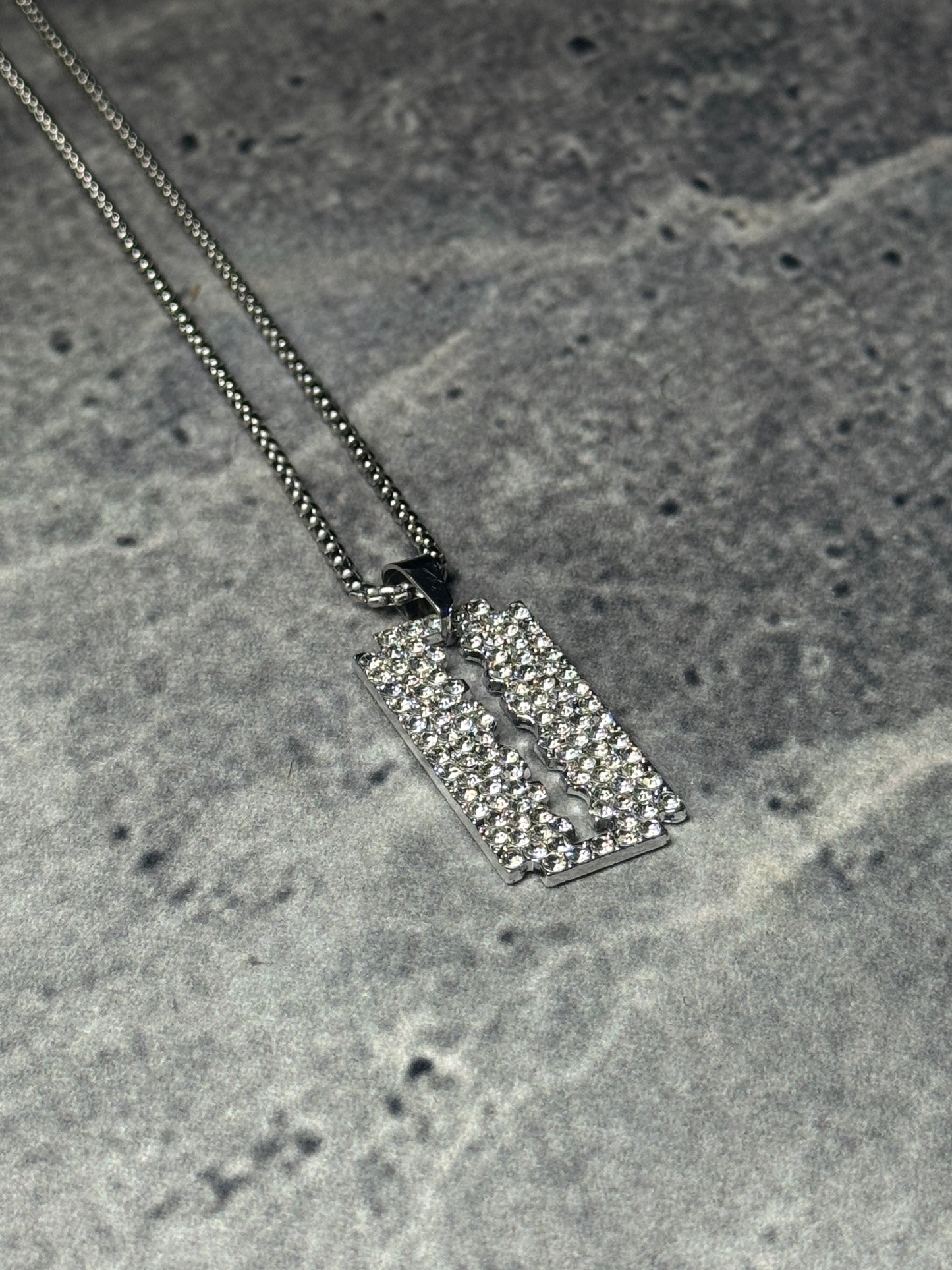 Iced-Out Blade Pendant