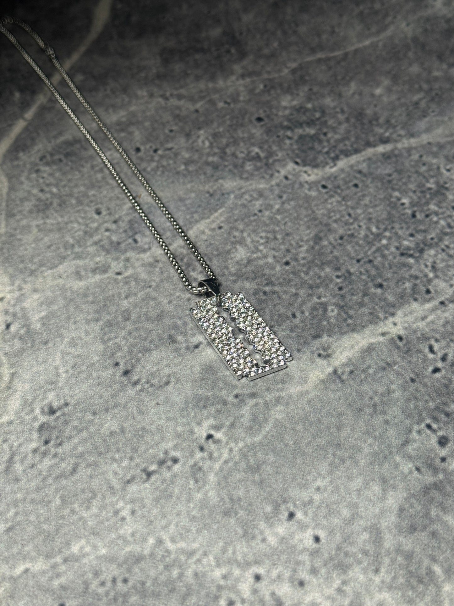 Iced-Out Blade Pendant