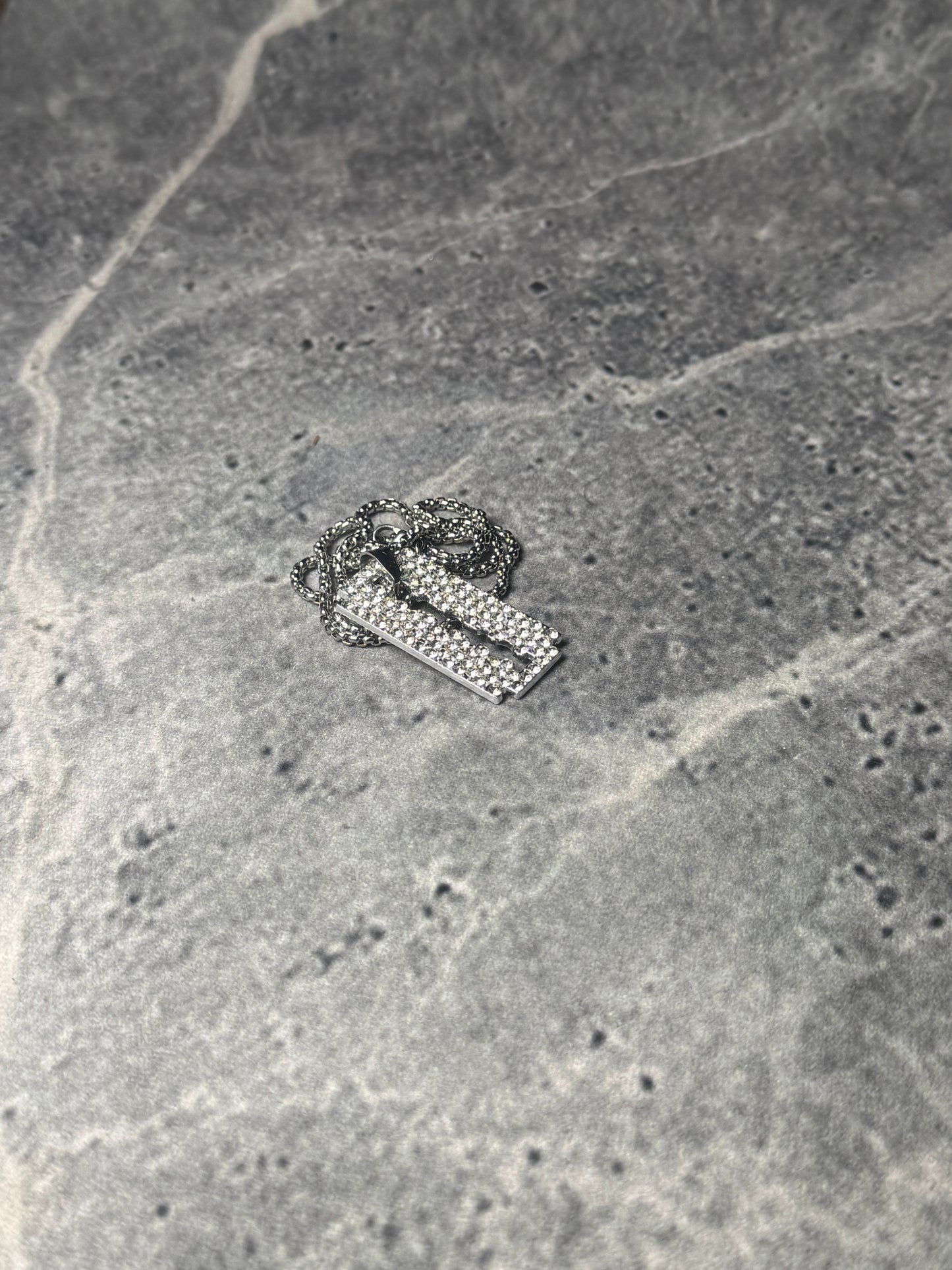 Iced-Out Blade Pendant