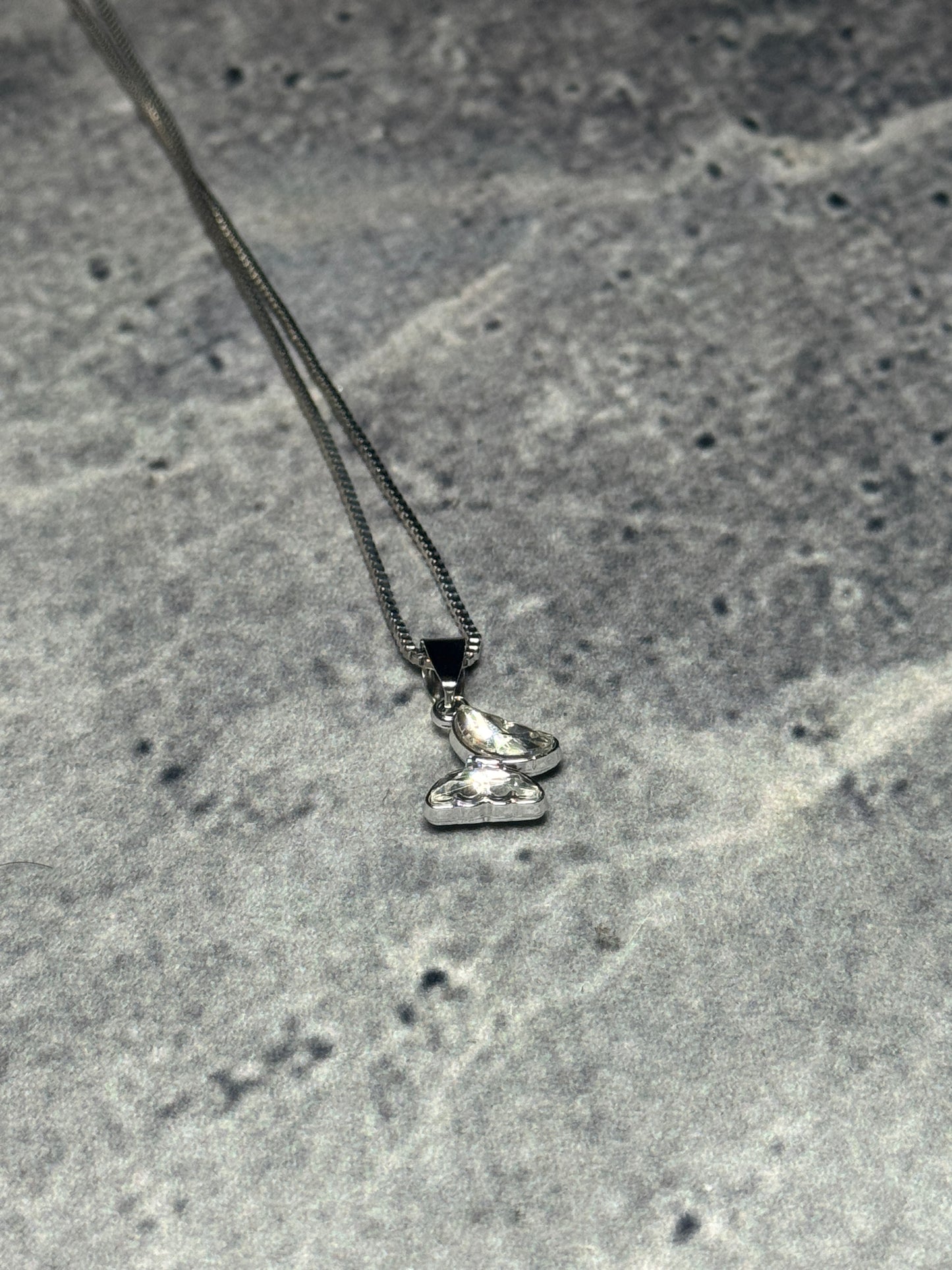 Crystal Butterfly Pendant Necklace