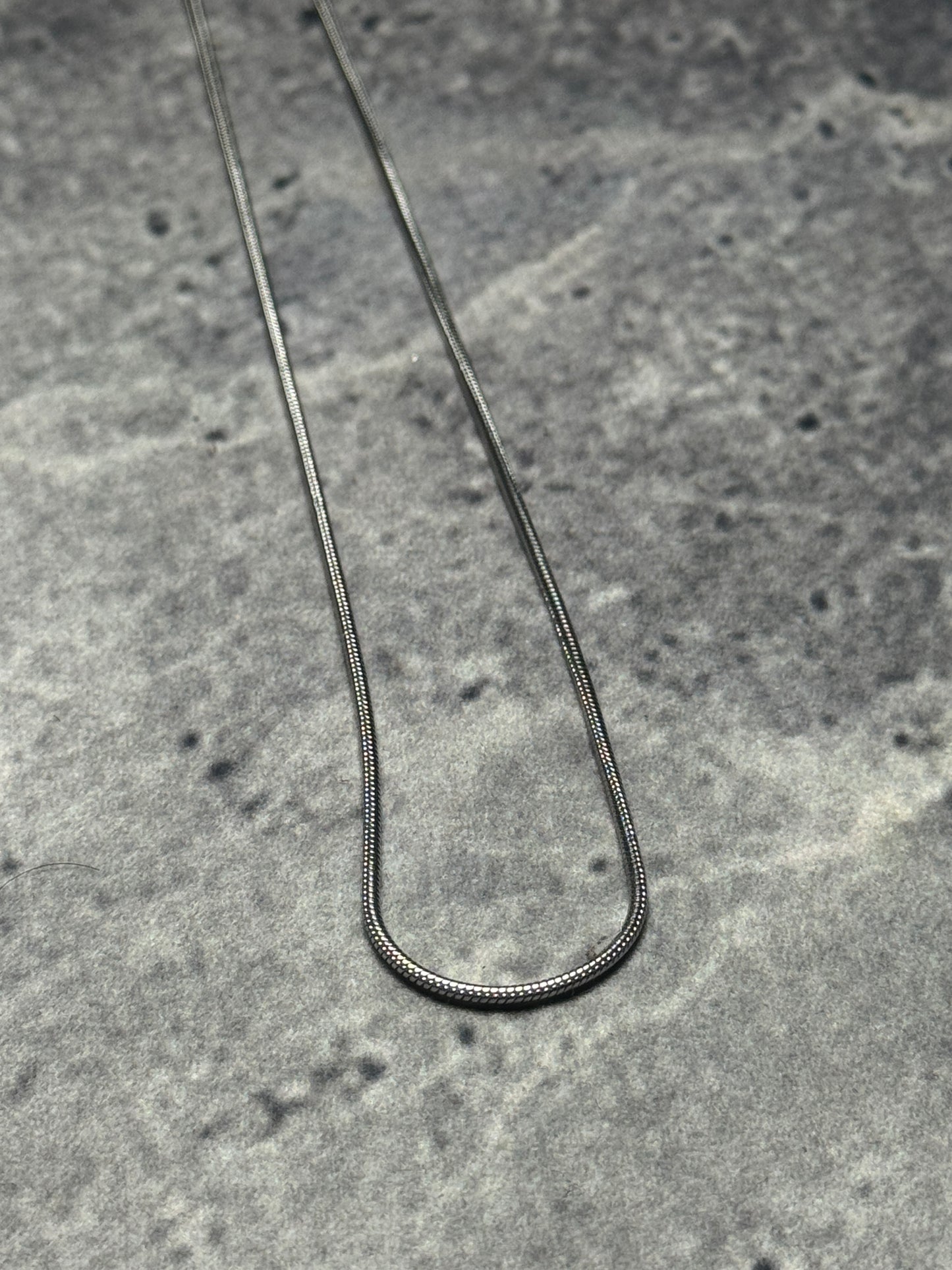 2mm Silver-Tone Snake Chain Necklace