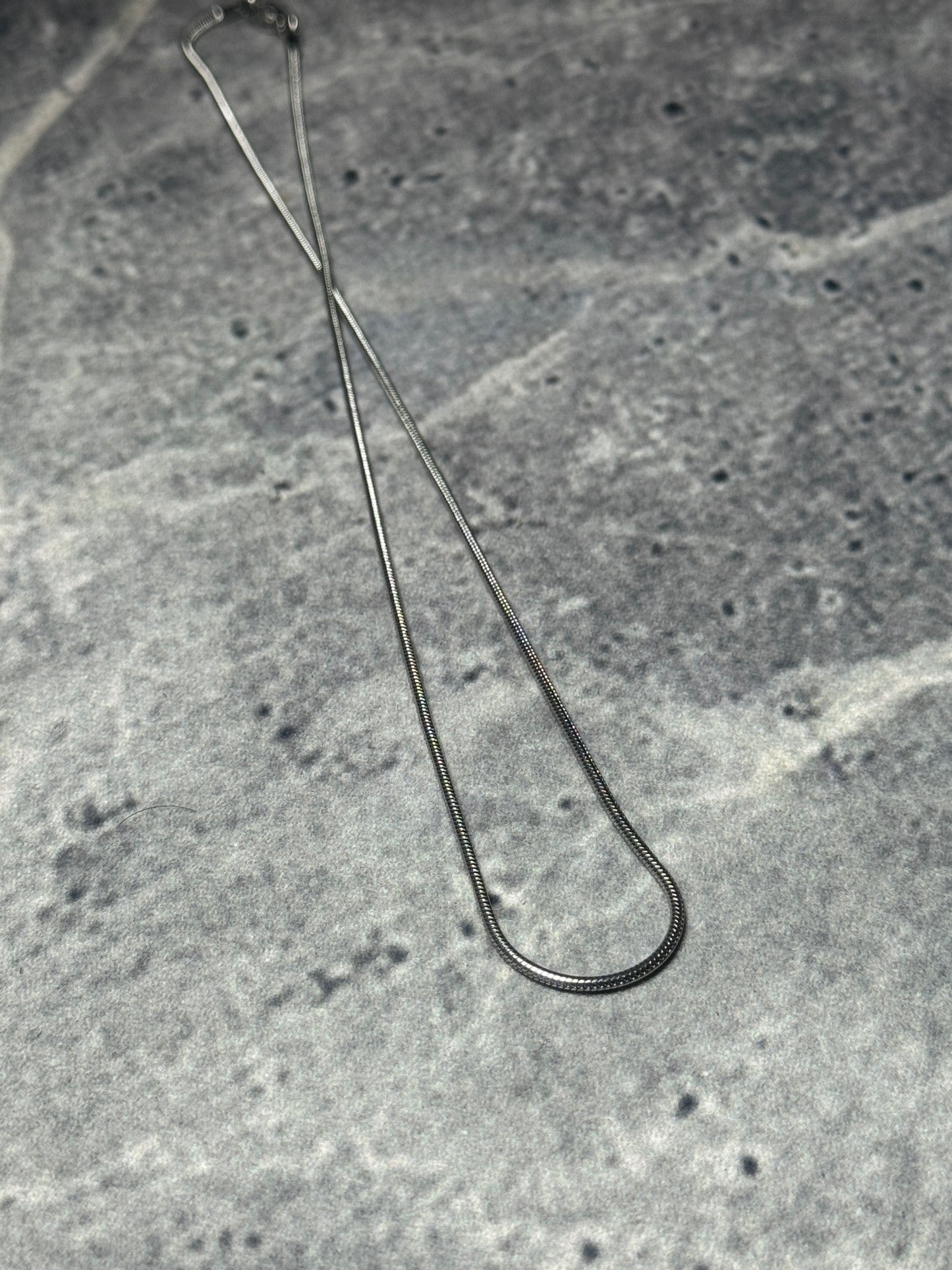 2mm Silver-Tone Snake Chain Necklace