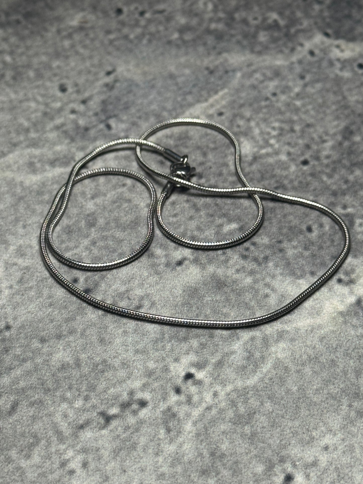 2mm Silver-Tone Snake Chain Necklace