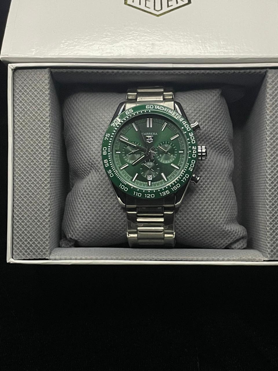 TAG Heuer Carrera Chronograph (44mm)with a Green Dial